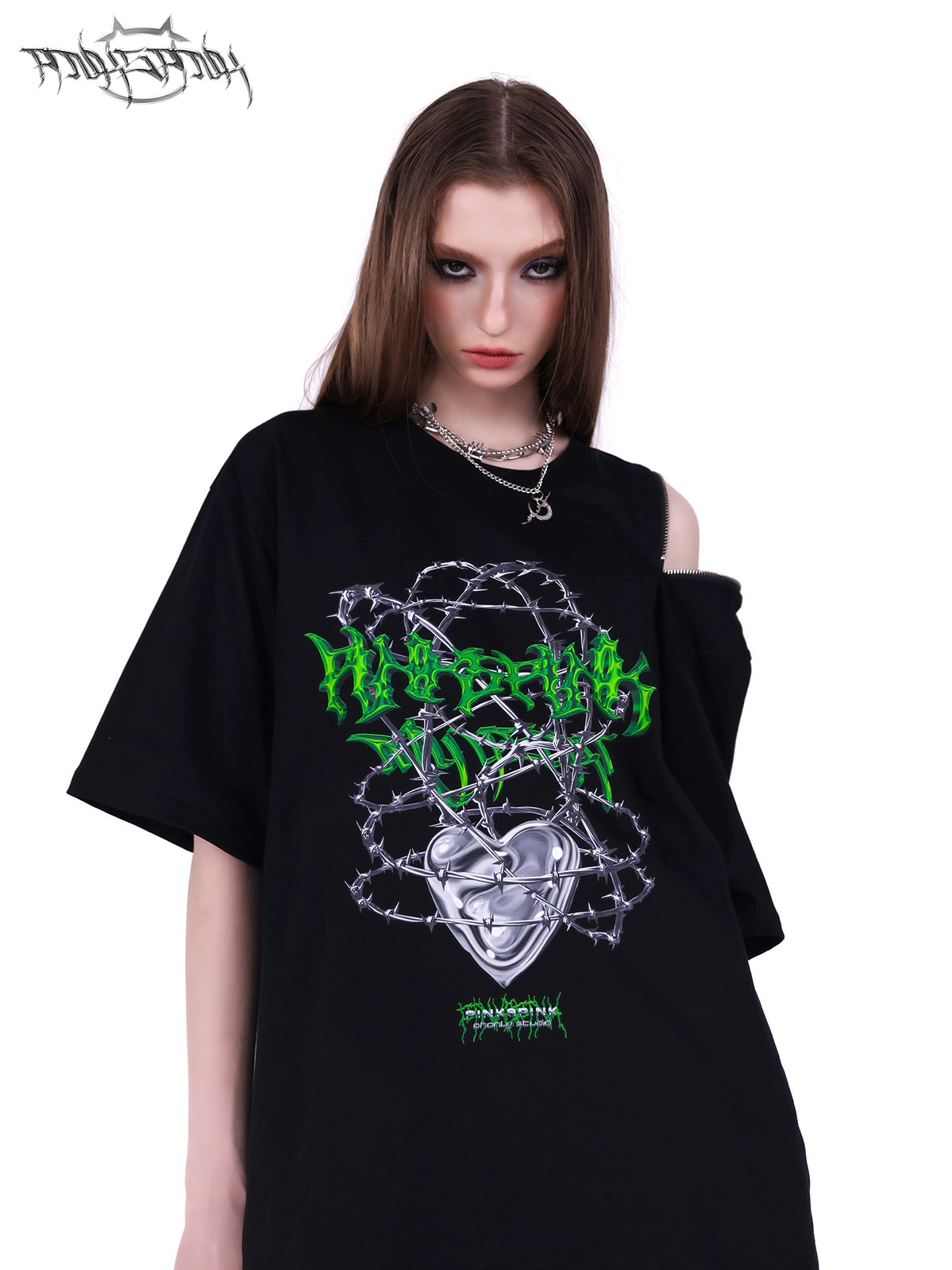 Thorn Heart Print T-shirt