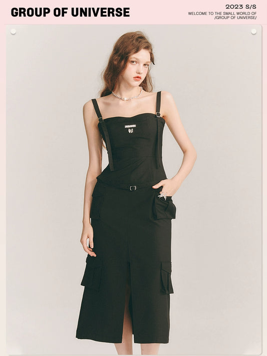 Gentle Rebel - Slimming Suspender Work Dress