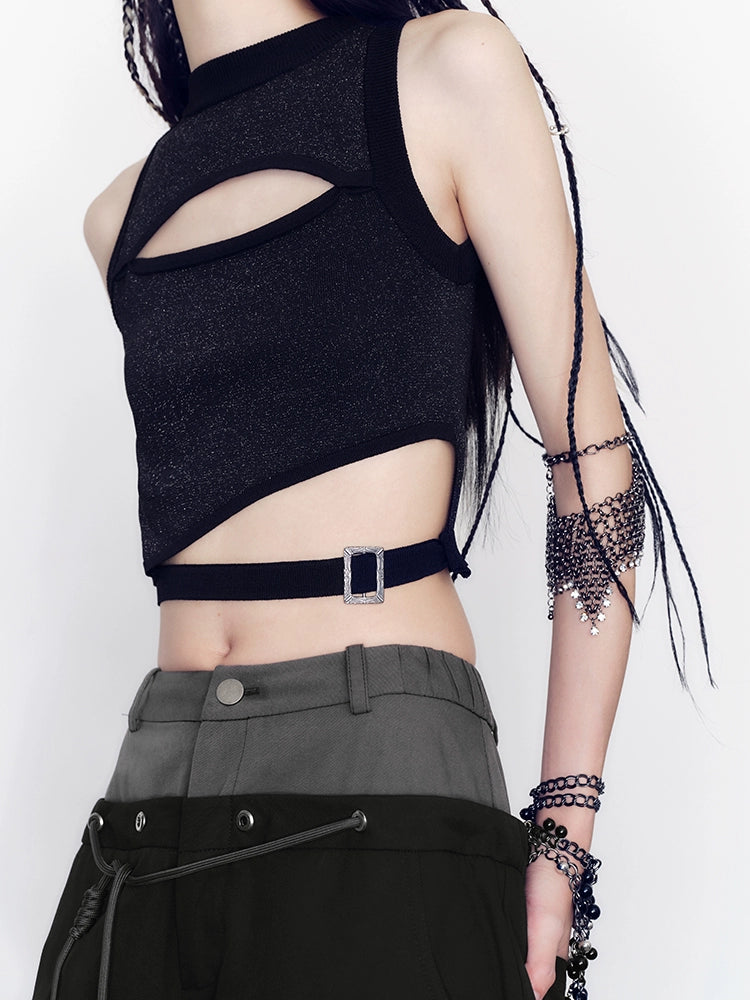 H-shaped Metal Wire Knitted Tank Top