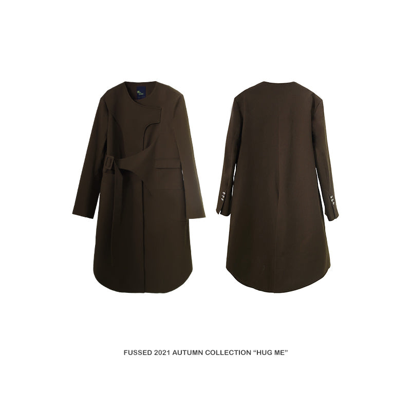 Asymmetrical Brown Coat