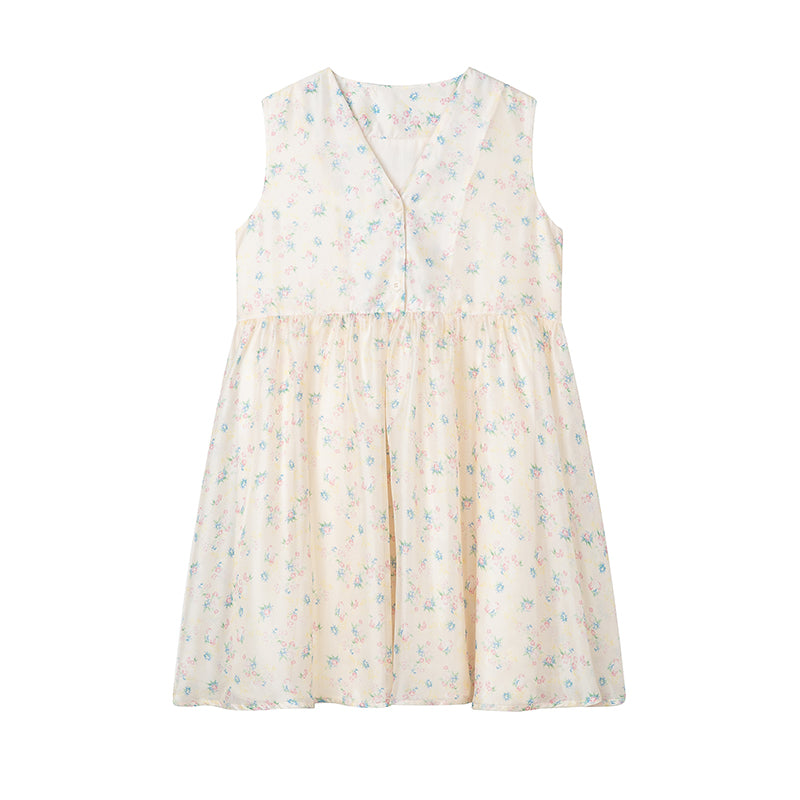 Fragmented Flower Double Layer Dress