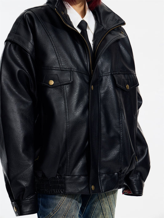 Asexual Wear - Stylish Leather Jacket