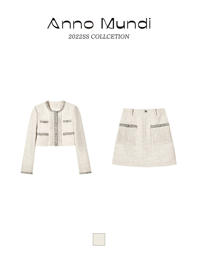 Yuan Spring Two Piece Set - Short Coat & Skirt