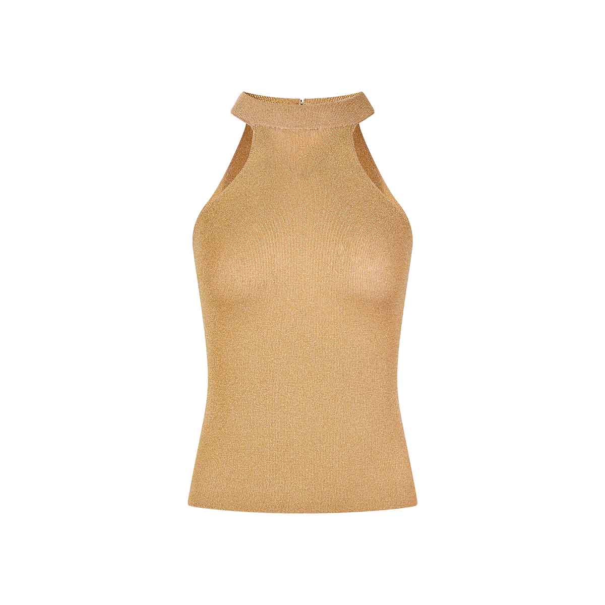 Color Bone Halter Top