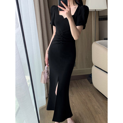 Black Square Neck Dress