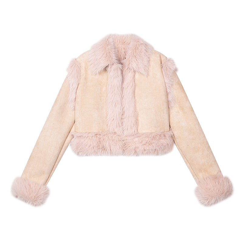 Suede Fur Coat