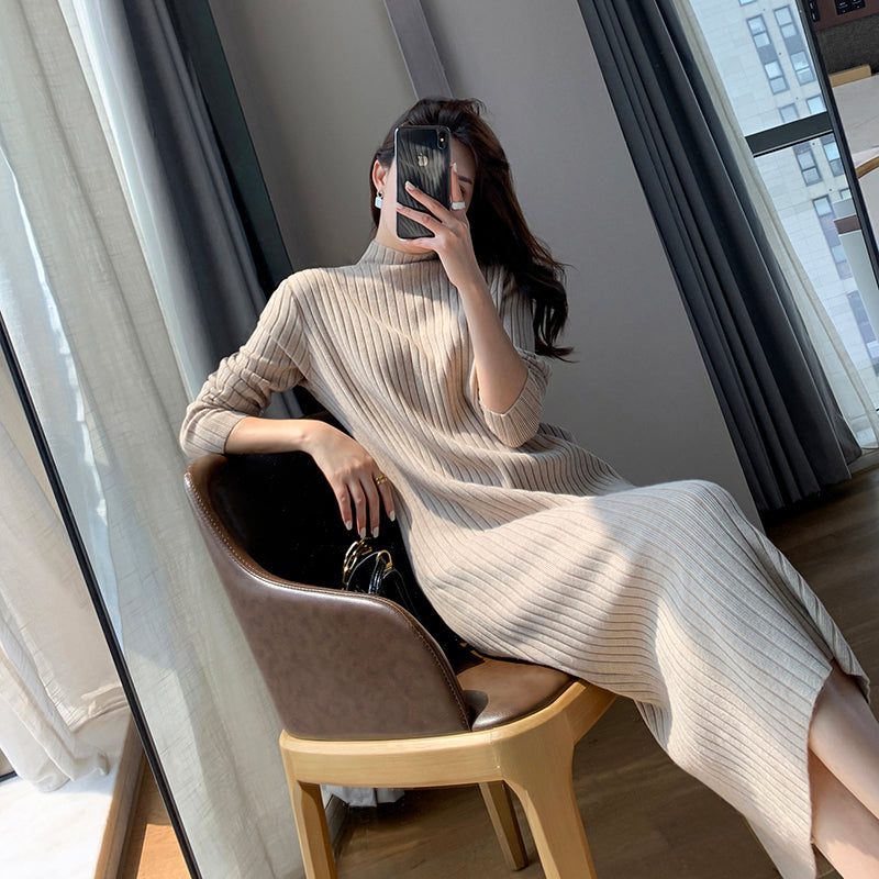 Knit Dress Slimming Inner Skirt