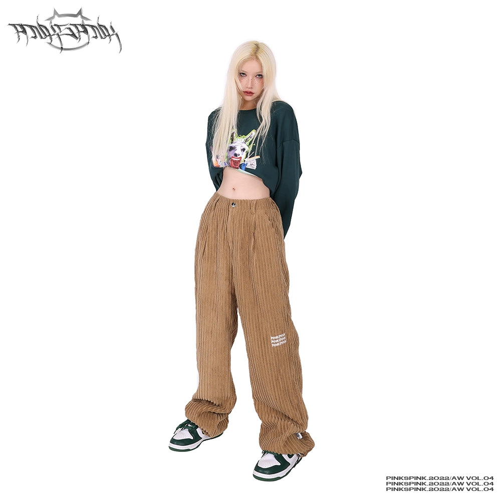 Wide Corduroy Casual Pants