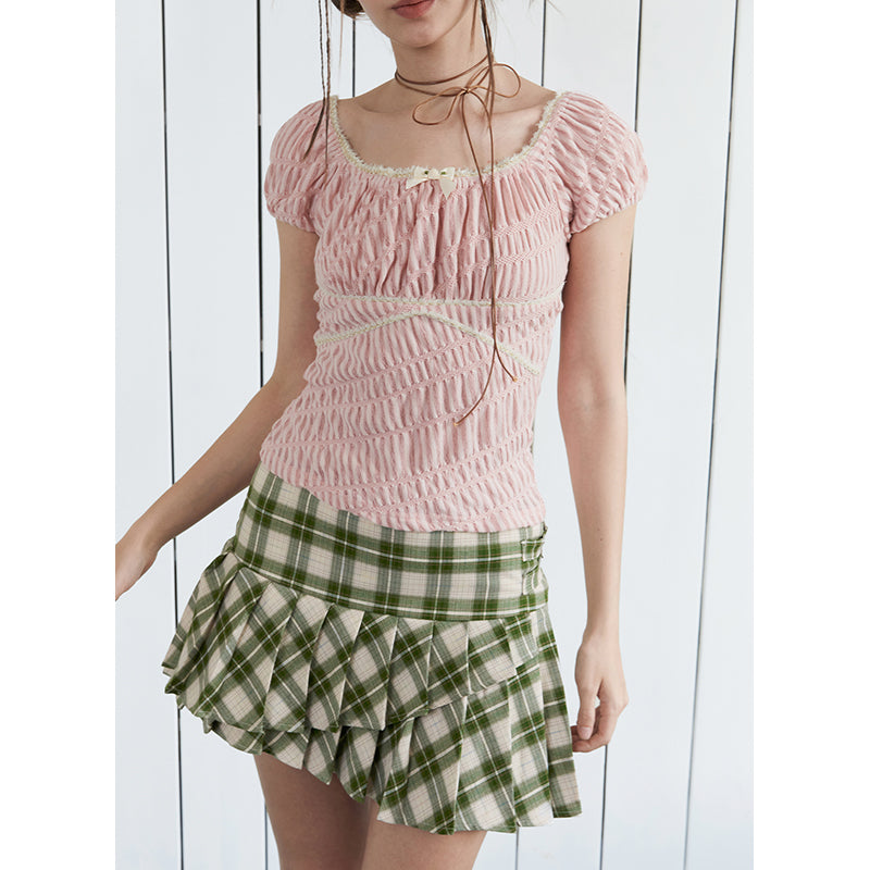 Pleated Blush Top