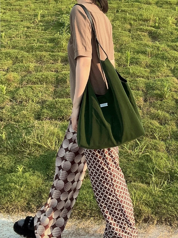 Silky Green Shoulder Bag