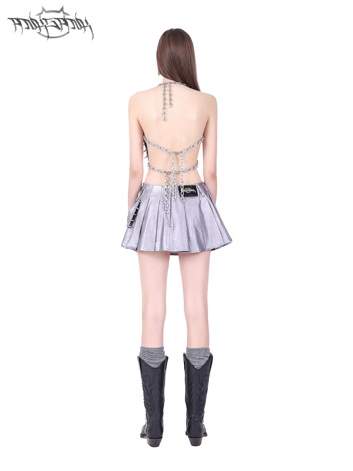 Rivet Bow Y2K Skirt