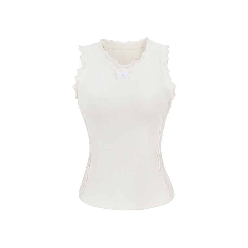 Ivory Knit Sleeveless Top