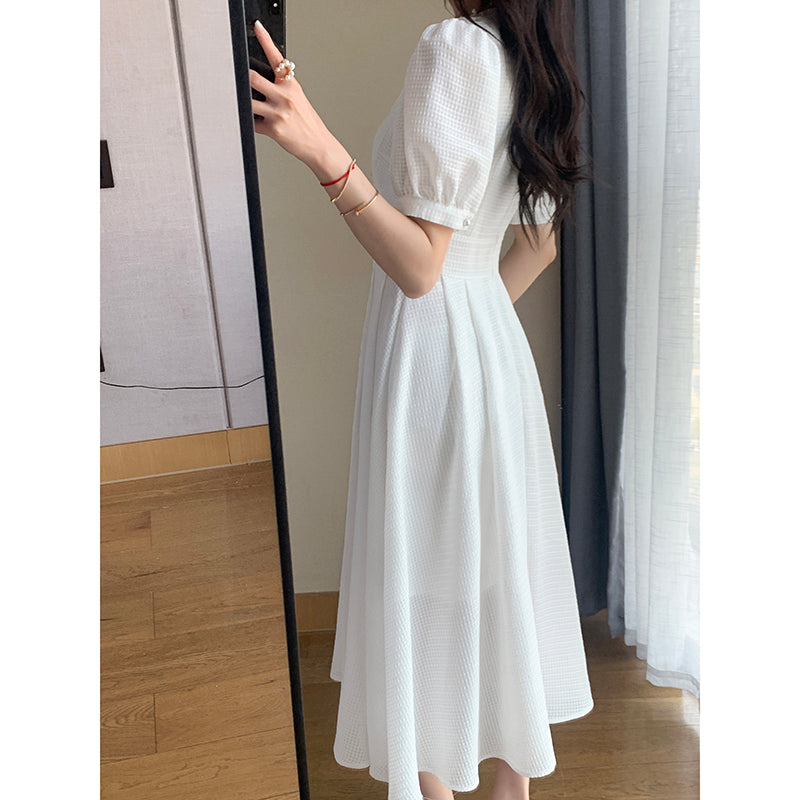 2023 Summer White V-Neck Dress