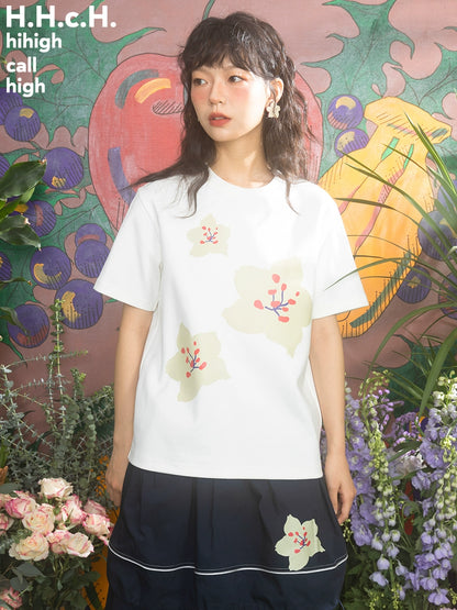 Hand Painted Cherry Blossom Loose T-shirt