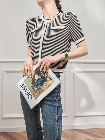 Chic French Striped Knit.