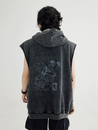 Camisole sleeveress -hoodie