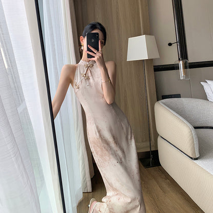 Neck Dress - Refined Long Skirt