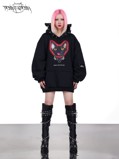 Rivet Ear Cat Punk Sweater