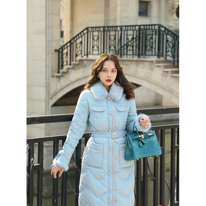 Blue Coast Mink Collar Down Jacket