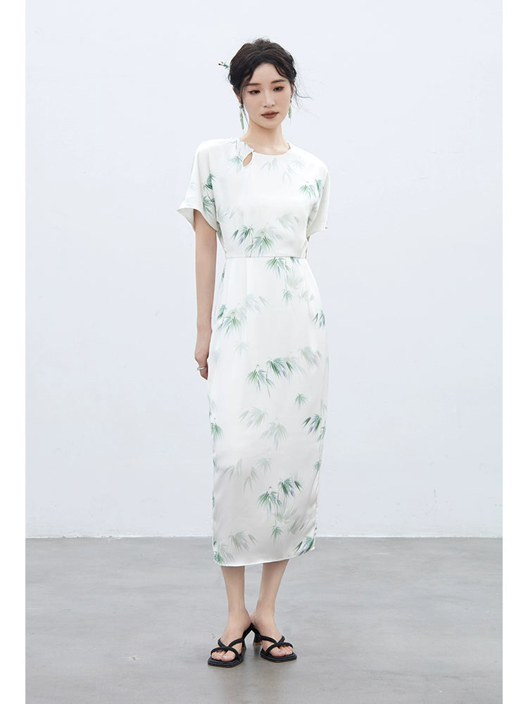 Bamboo Stream Cheongsam Dress