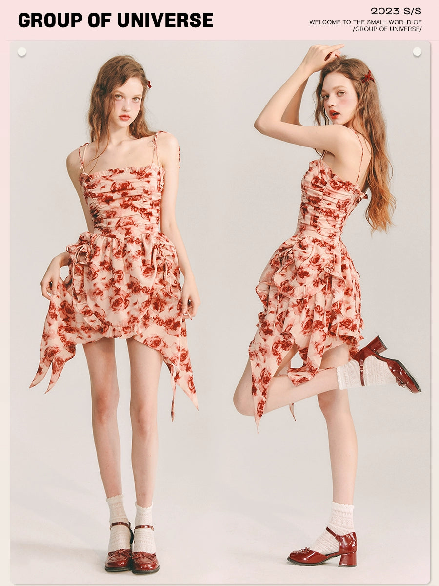 Raspberry Rose Mini Dress