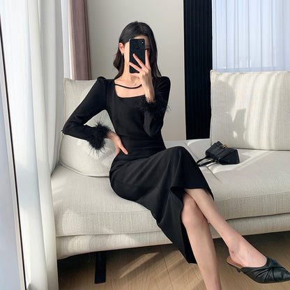 French Long Sleeve Dress