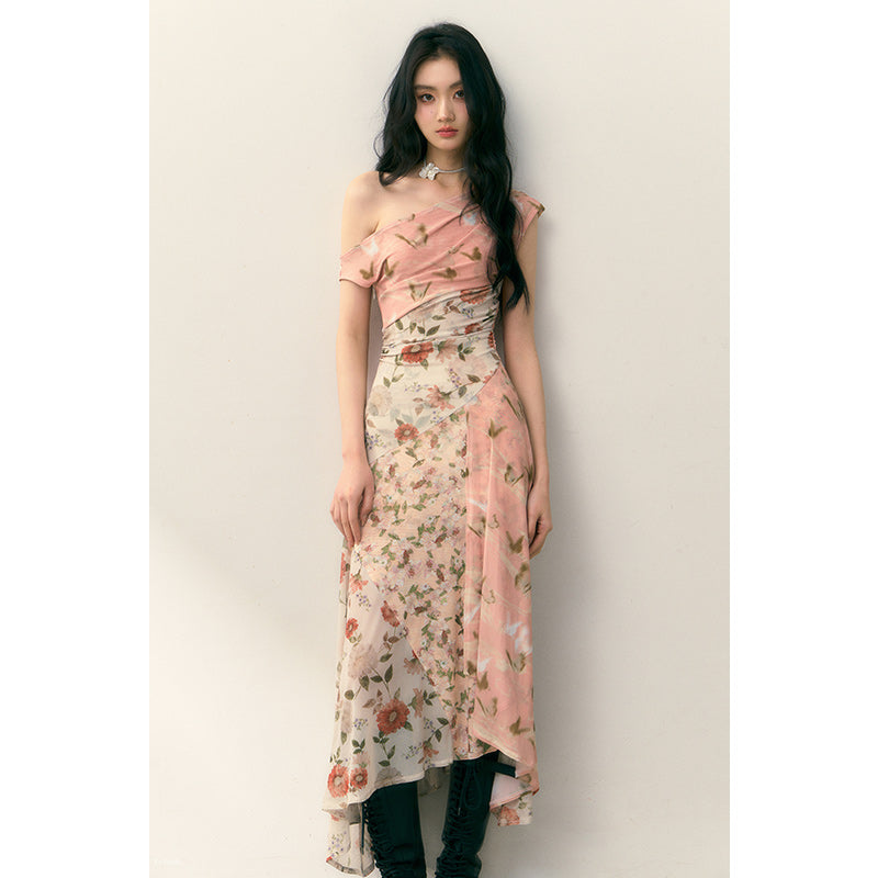 Floral Slim Fit Long Skirt