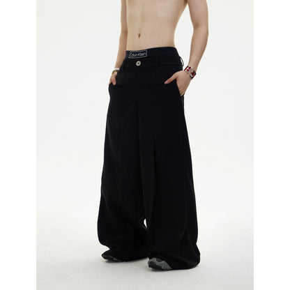 Front Pocket Silhouette - Drape Casual Pants