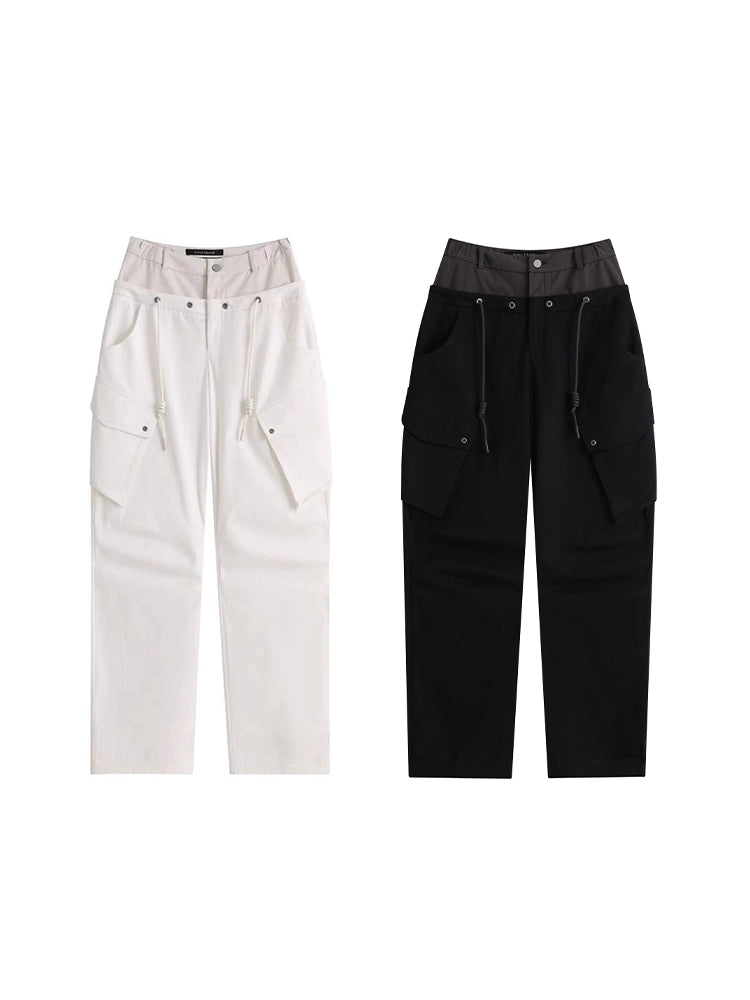 Twill Double Waist Workwear Pants