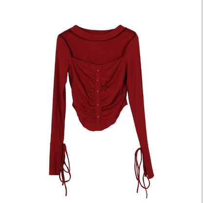 Knitted Velvet Thermal Top: Spring