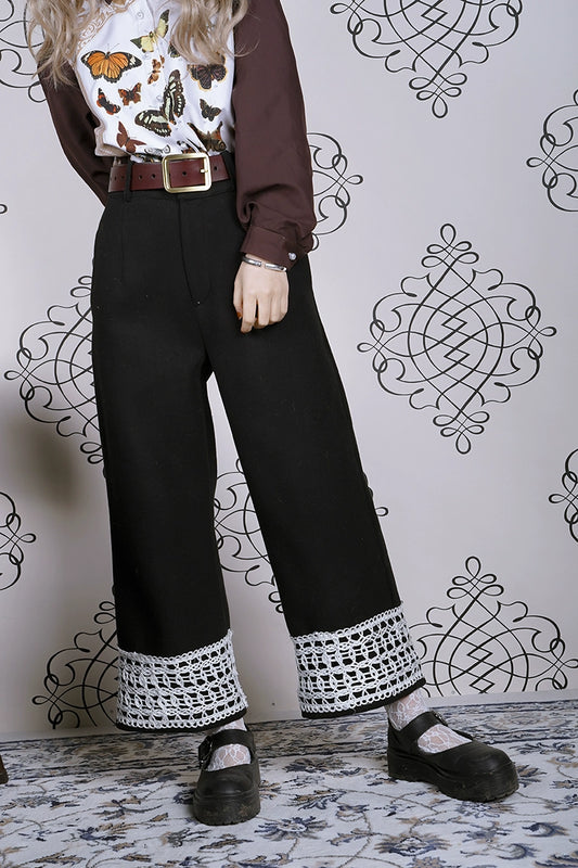 Retro Warm Woolen Pants