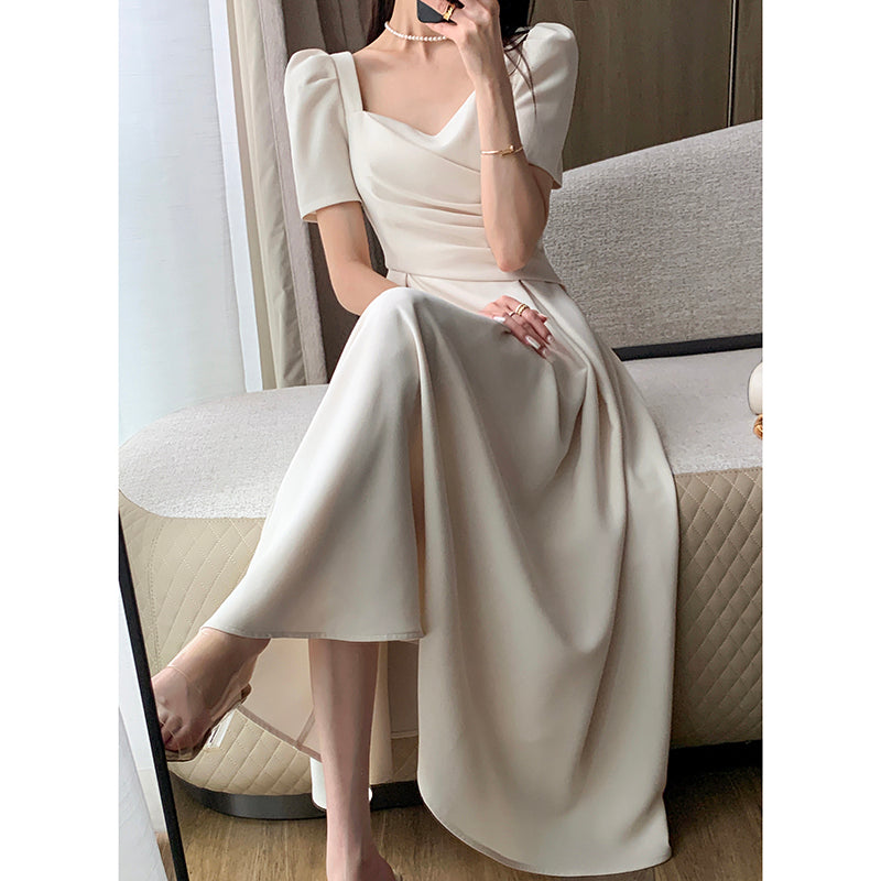 Bubble Sleeve Long Skirt