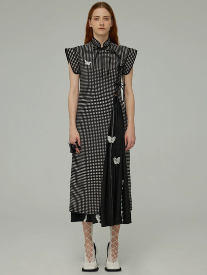 Dotted Qipao Dress