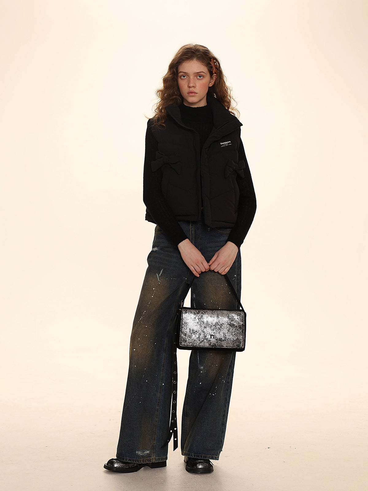 Sparkling Powder Coating Crossbody Bag