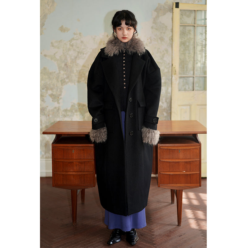 Black Wool Long Coat