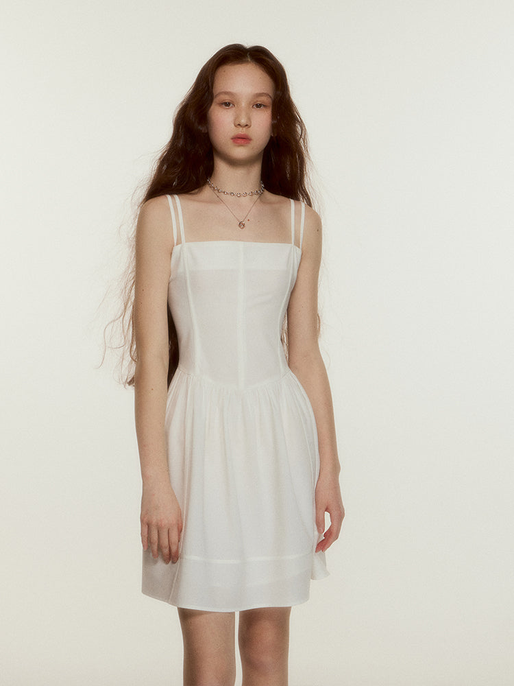 Cozy Bliss Ivory Belted Dress