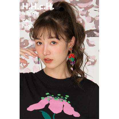 Japanese Colorful Tulip Acrylic Earrings