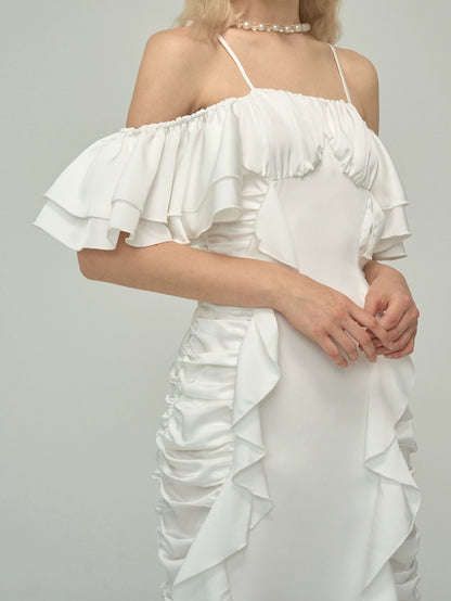 White Ruffle Fairy Dress