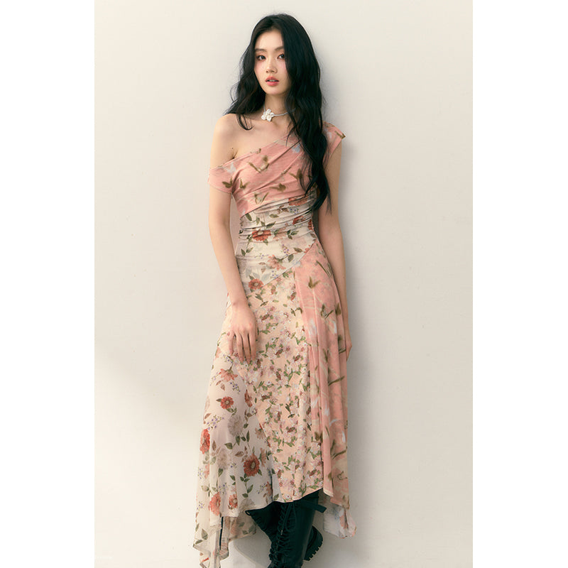 Floral Slim Fit Long Skirt