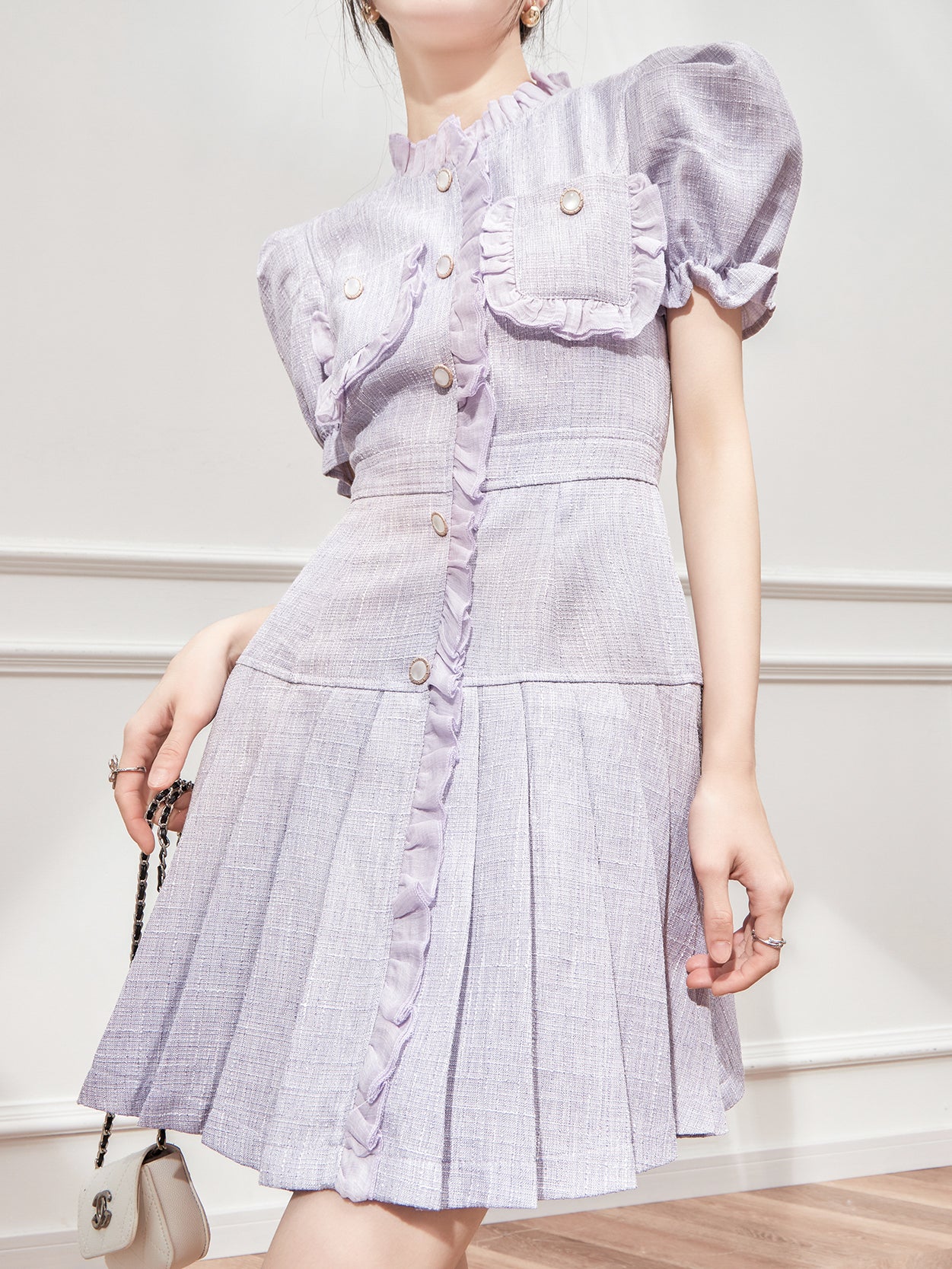 Purple Luxe French Summer Dress.