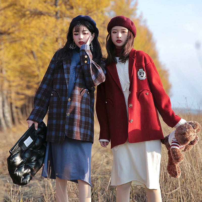 Red Vintage Wool Coat