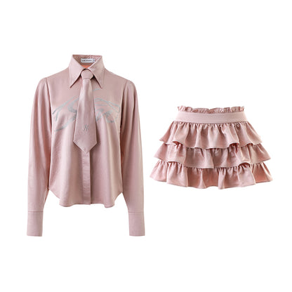 Satin Ruffle Cake Skirt