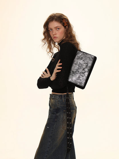 Sparkling Powder Coating Crossbody Bag