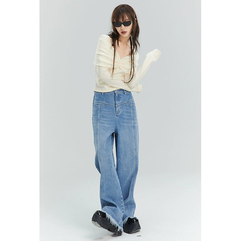 Long Leg Display - Washed Blue Jeans