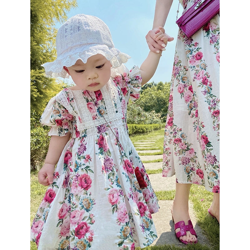 Rose Manor Parent-Child British Cotton Dress