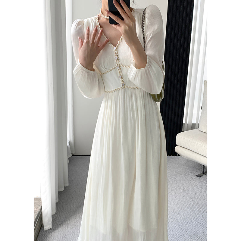 2023 Autumn White Dress