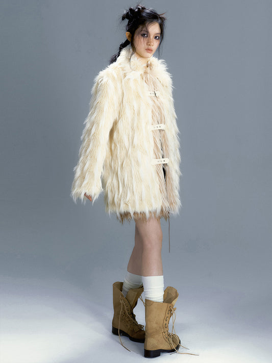 Sunset Glow Faux Fur Coat