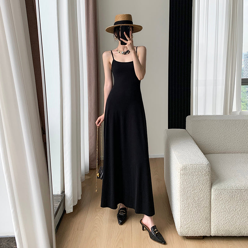 Slim Black Camisole Dress