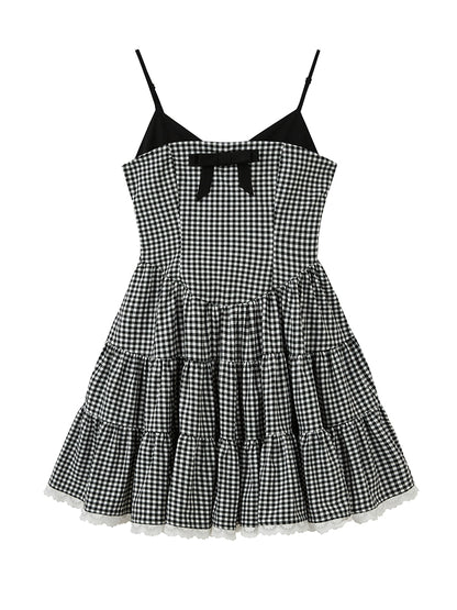 One Shoulder Bow - Vintage Chest Puff Dress