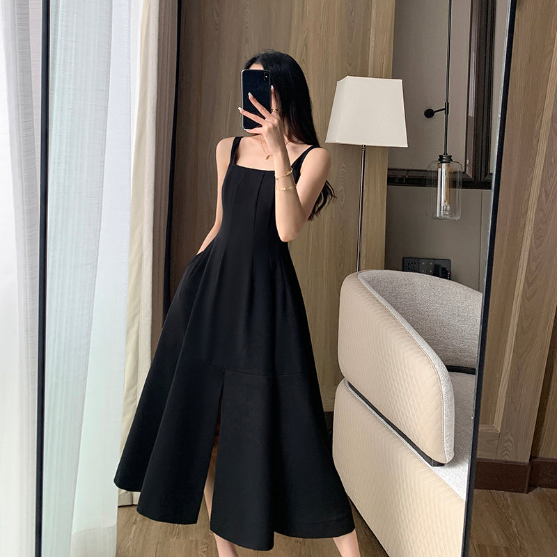 Slimming Black Camisole Dress